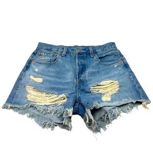 Levi’s Premium 501 Denim Cut‎ Off Jean Shorts